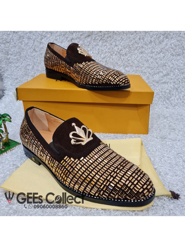 Gold louis vuitton on sale shoes